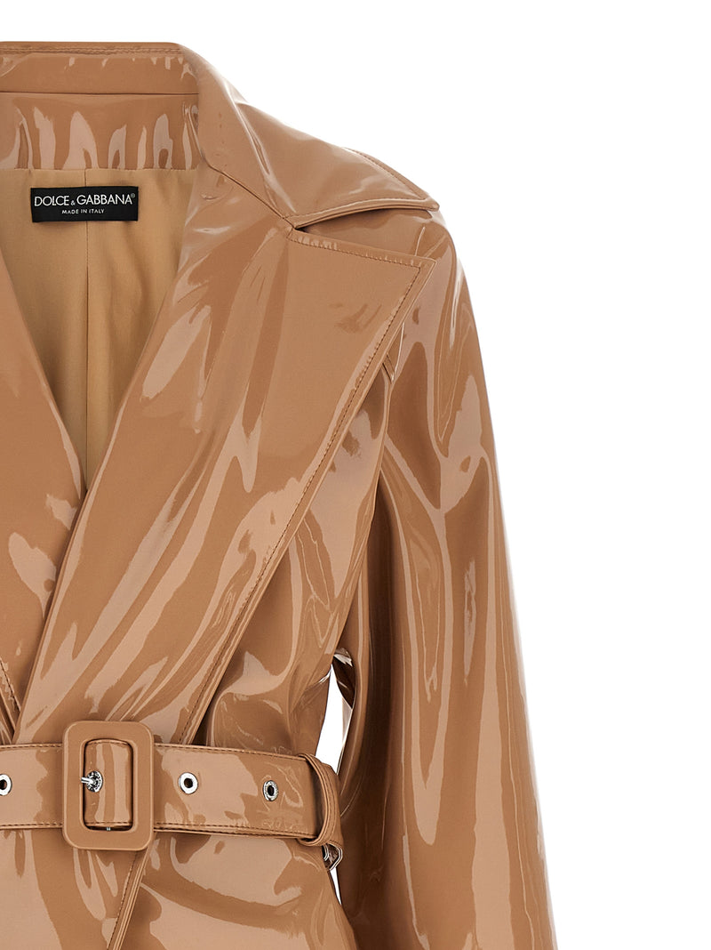 Dolce & Gabbana Vinyl Trench Coat | Urbalenti™ NYC