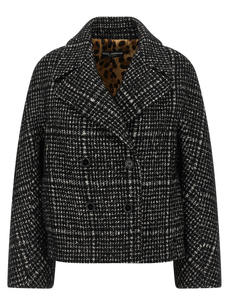 Dolce & Gabbana Houndstooth Coat | Urbalenti™ NYC