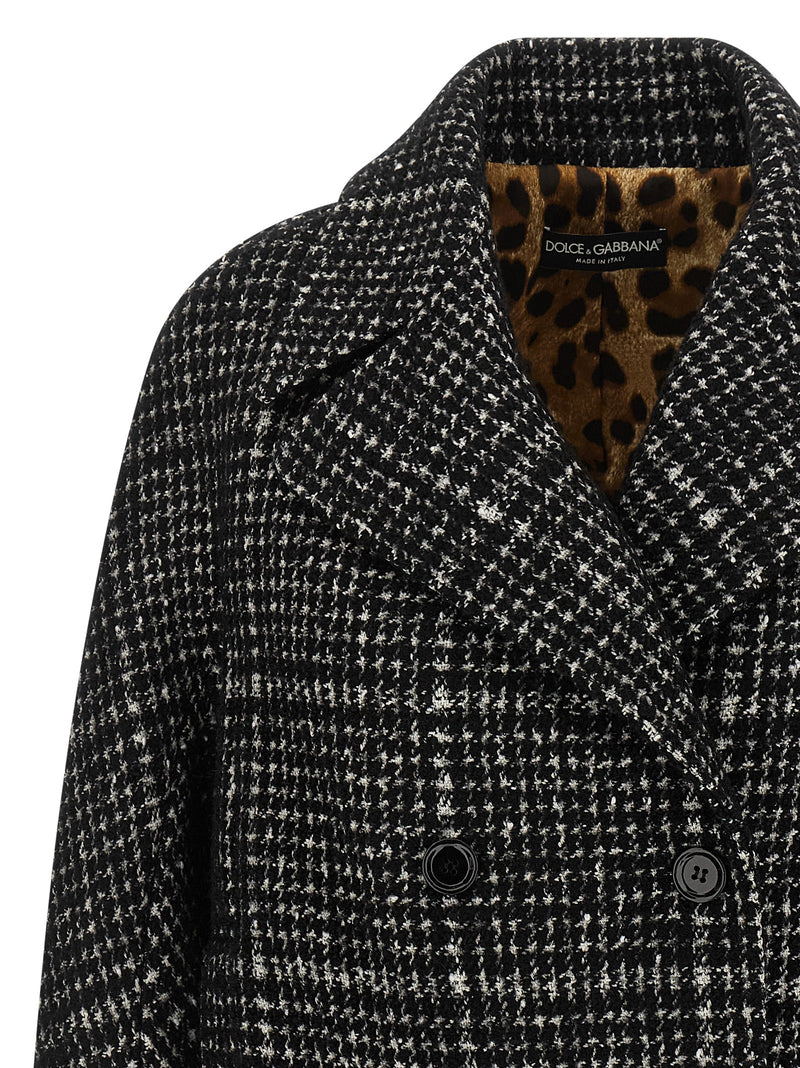 Dolce & Gabbana Houndstooth Coat | Urbalenti™ NYC