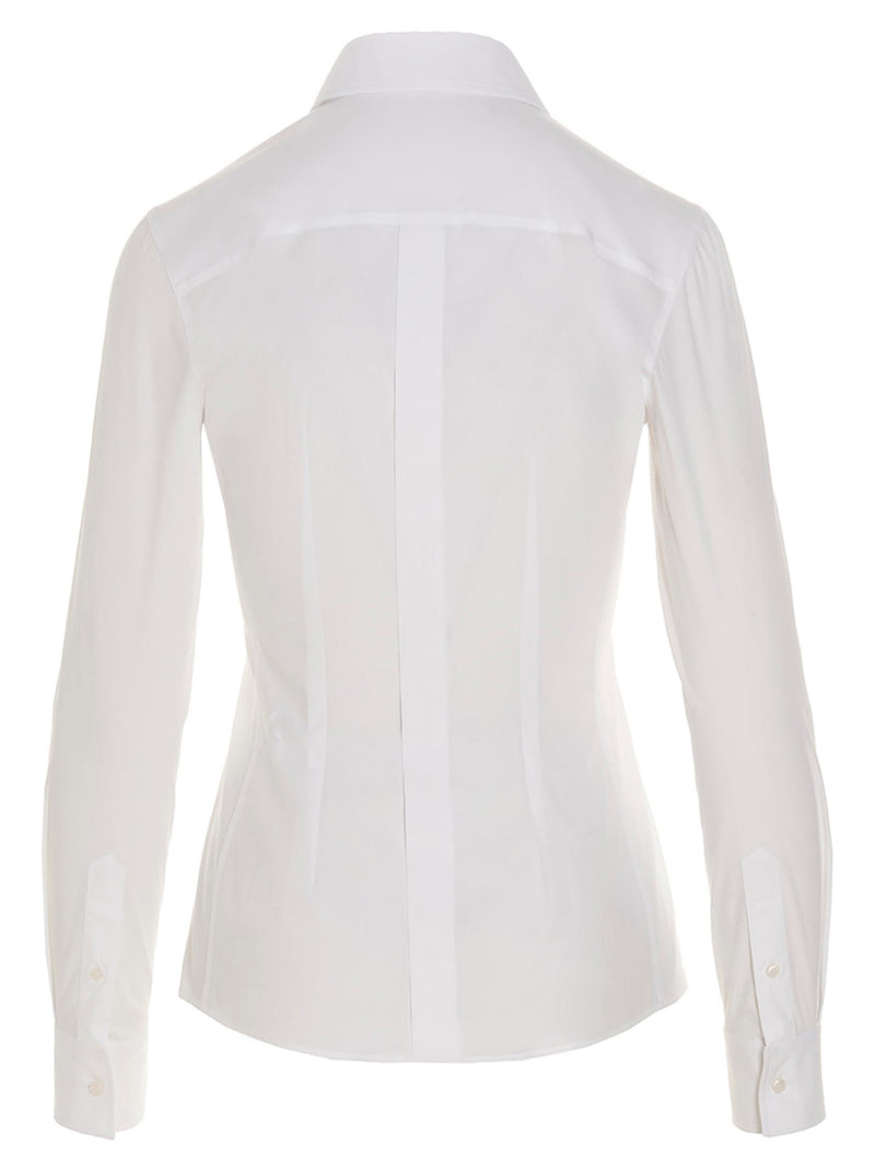 Dolce & Gabbana Essential Cotton Poplin Shirt With Button Closure & Long... | Urbalenti™ NYC