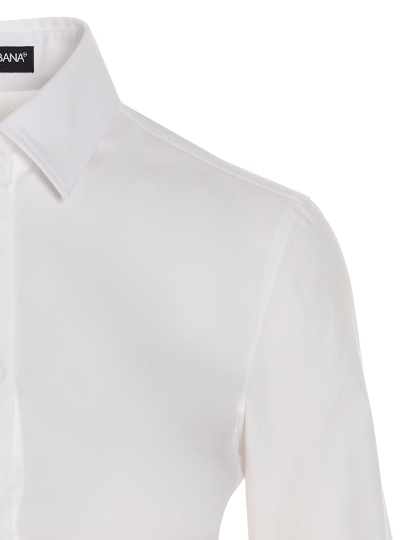 Dolce & Gabbana Essential Cotton Poplin Shirt With Button Closure & Long... | Urbalenti™ NYC