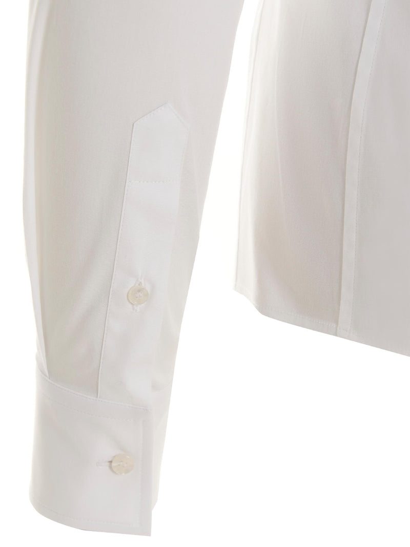 Dolce & Gabbana Essential Cotton Poplin Shirt With Button Closure & Long... | Urbalenti™ NYC