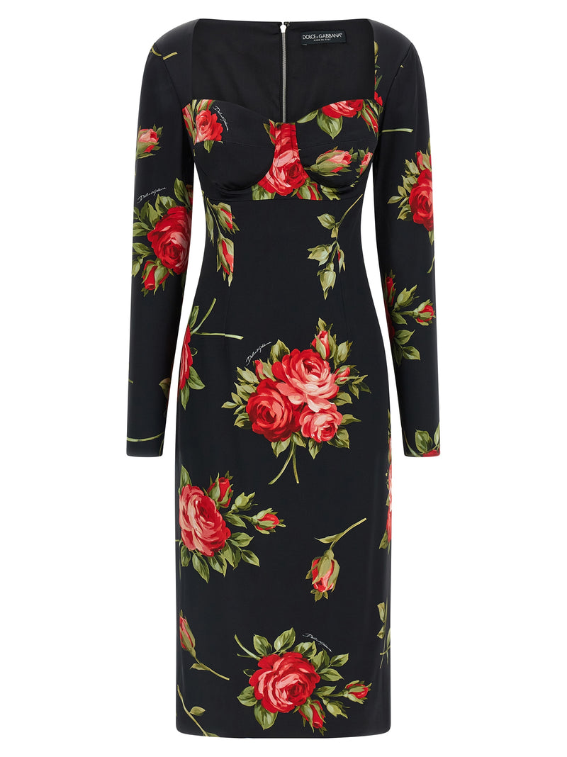 Dolce & Gabbana Dolce & Gabbana Bouquet Rose Dress