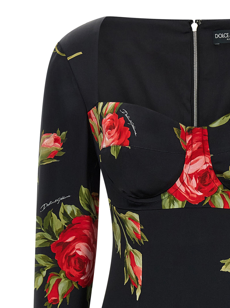 Dolce & Gabbana Dolce & Gabbana Bouquet Rose Dress