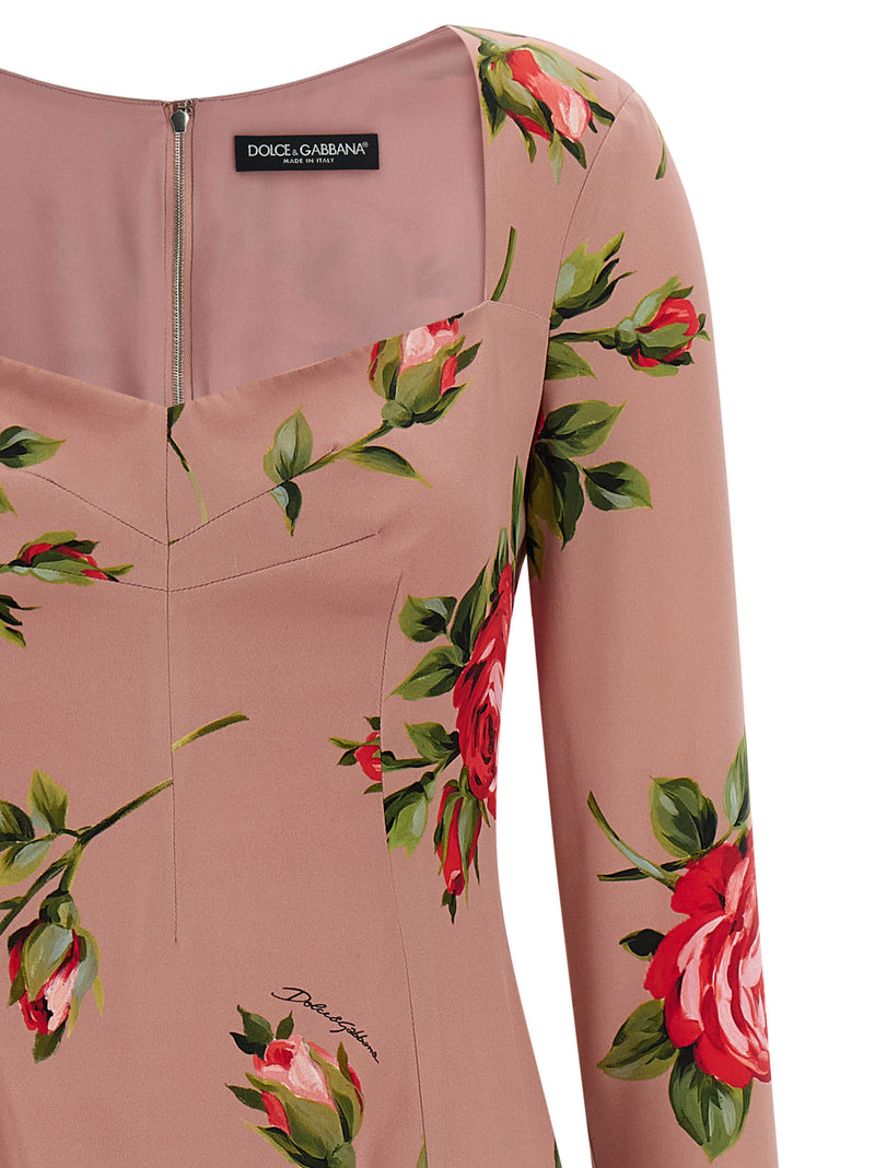 Dolce & Gabbana Dolce & Gabbana Bouquet Rose Dress