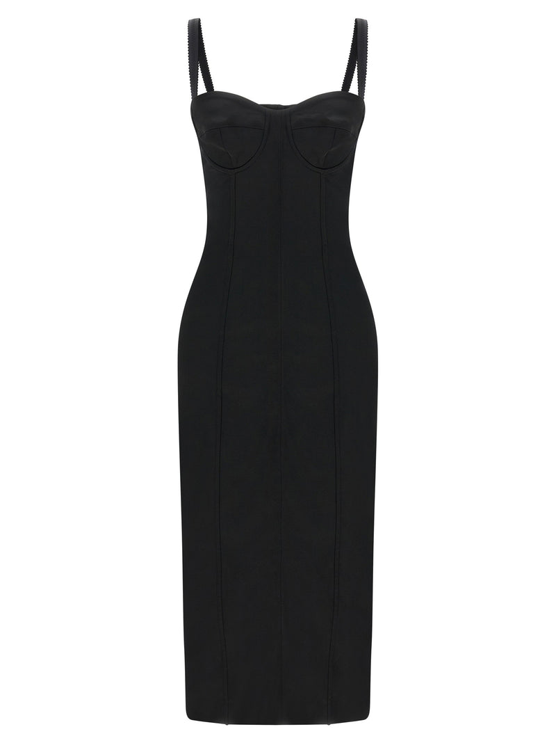Dolce & Gabbana Dolce & Gabbana Black Sicily Bra Corset Dress
