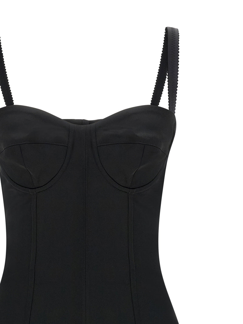 Dolce & Gabbana Dolce & Gabbana Black Sicily Bra Corset Dress