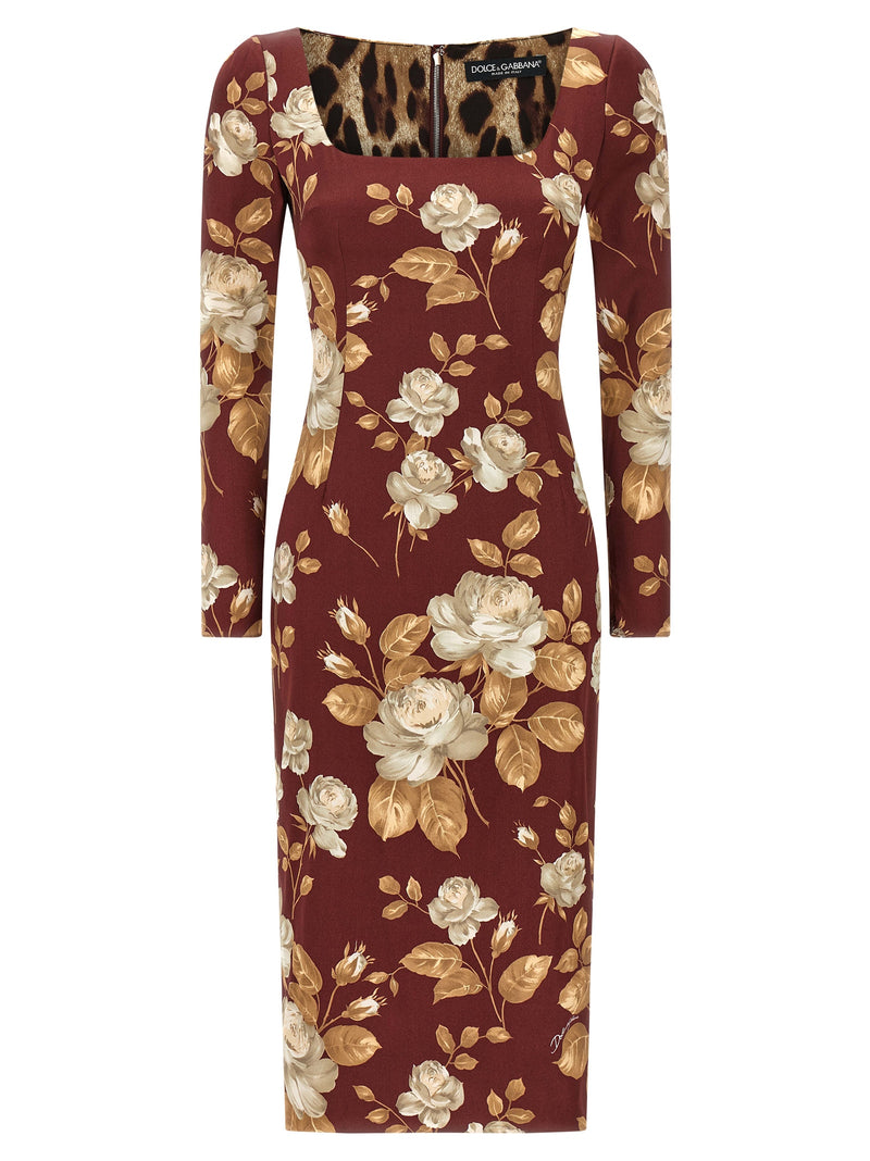 Dolce & Gabbana Dolce & Gabbana Rose Print Dress