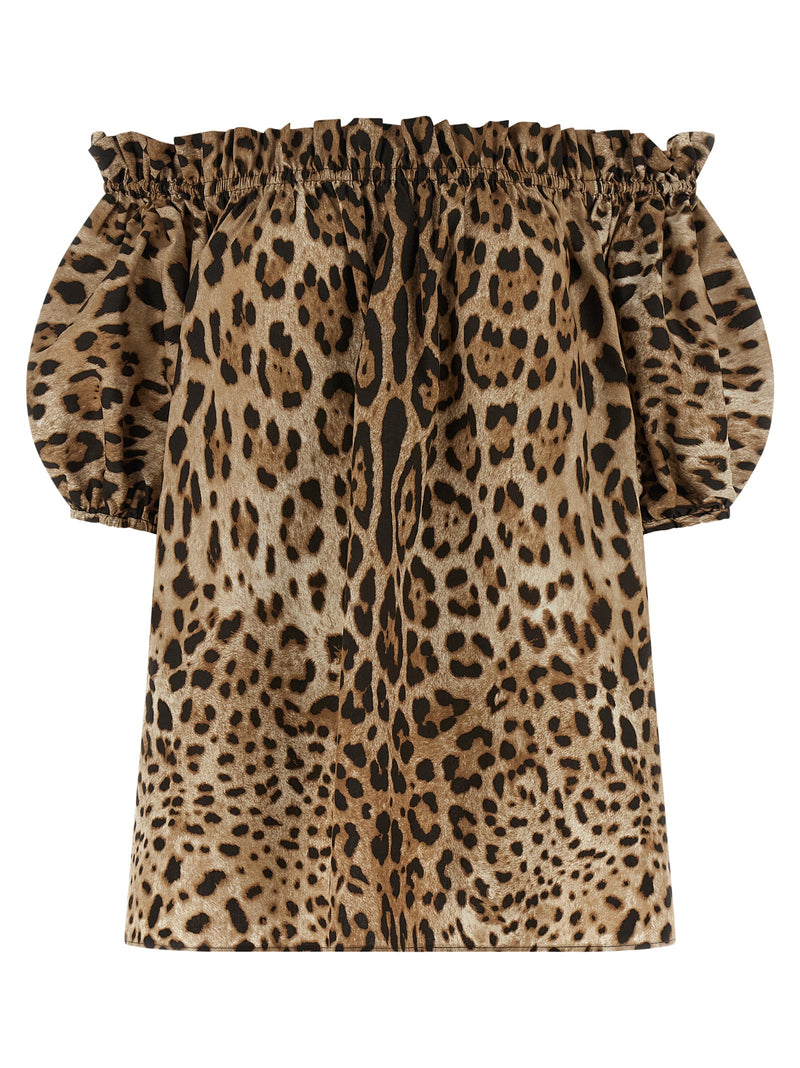 Dolce & Gabbana Animal Print Cotton Top | Urbalenti™ NYC
