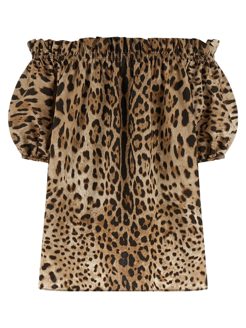Dolce & Gabbana Animal Print Cotton Top | Urbalenti™ NYC