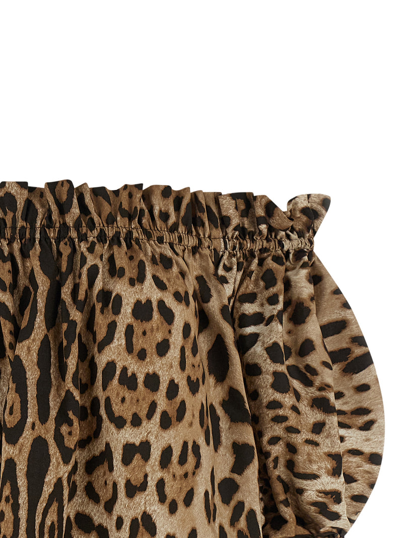 Dolce & Gabbana Animal Print Cotton Top | Urbalenti™ NYC