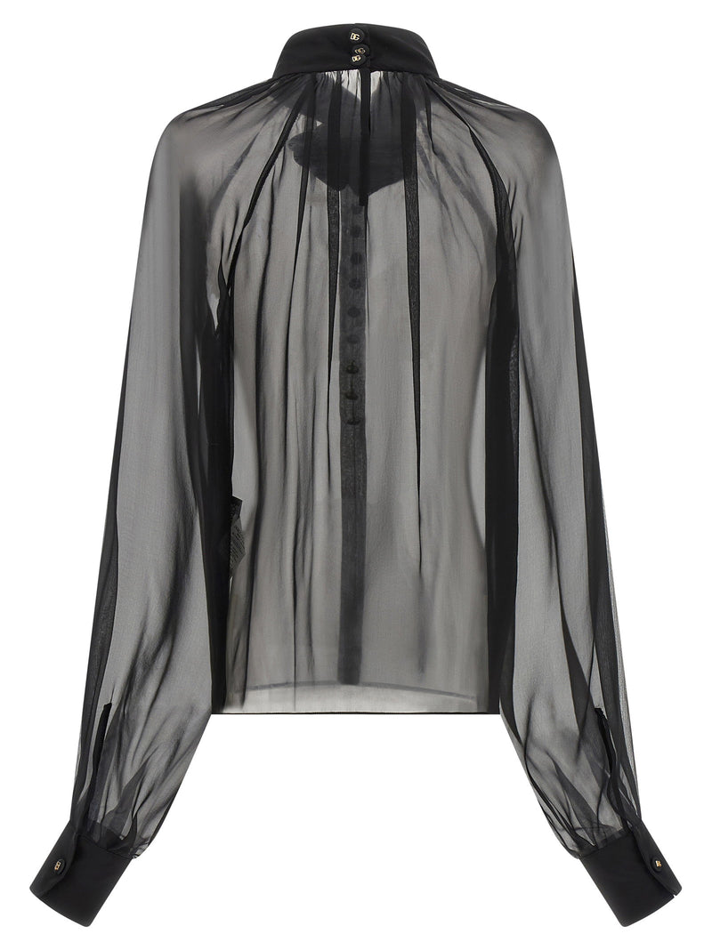 Dolce & Gabbana Dolce & Gabbana Chiffon Blouse With Flower