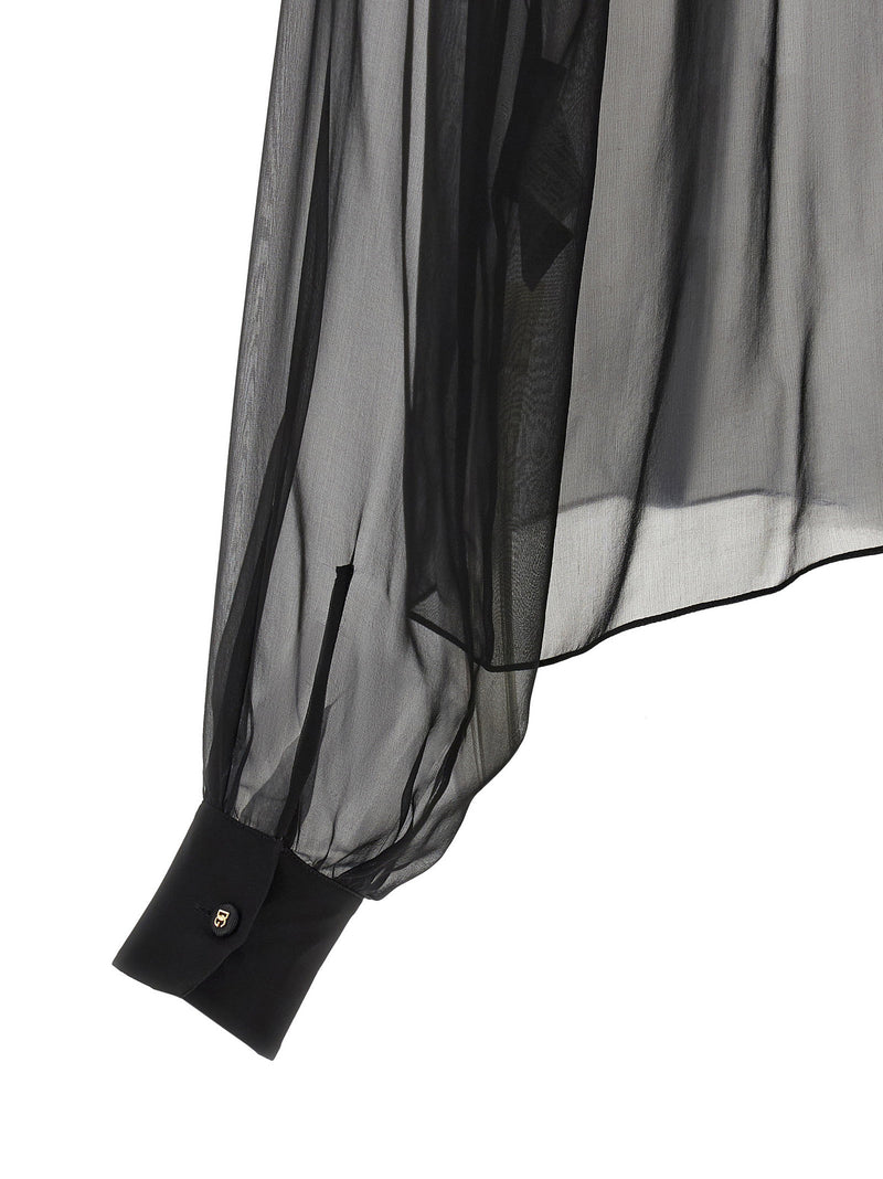 Dolce & Gabbana Dolce & Gabbana Chiffon Blouse With Flower