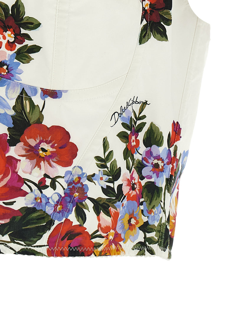 Dolce & Gabbana Mazzo Di Fiori Print Top | Urbalenti™ NYC