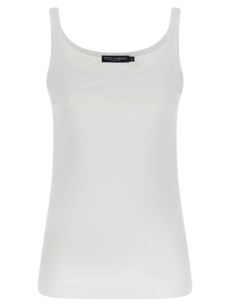 Dolce & Gabbana Logo Embroidery Tank Top | Urbalenti™ NYC