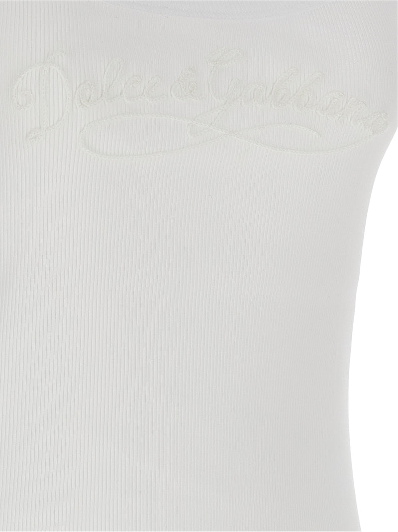 Dolce & Gabbana Logo Embroidery Tank Top | Urbalenti™ NYC