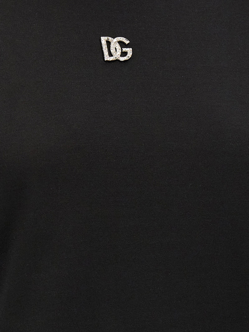 Dolce & Gabbana Dolce & Gabbana Rhinestone Logo T-shirt