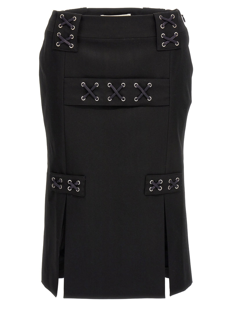 Alessandra Rich Alessandra Rich Lace-up Skirt