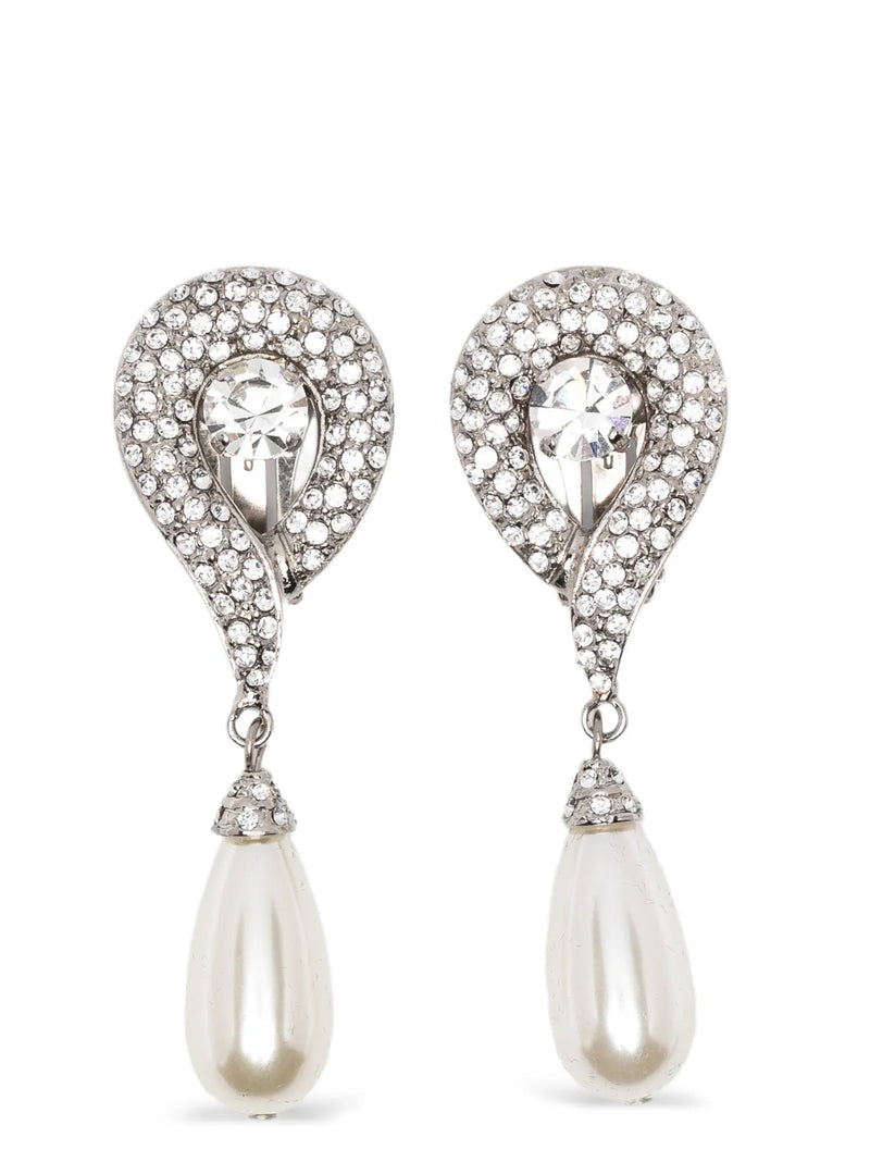 Alessandra Rich Alessandra Rich Pendant Pearl Earrings