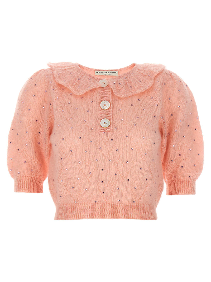 Alessandra Rich Alessandra Rich Rhinestone Sweater
