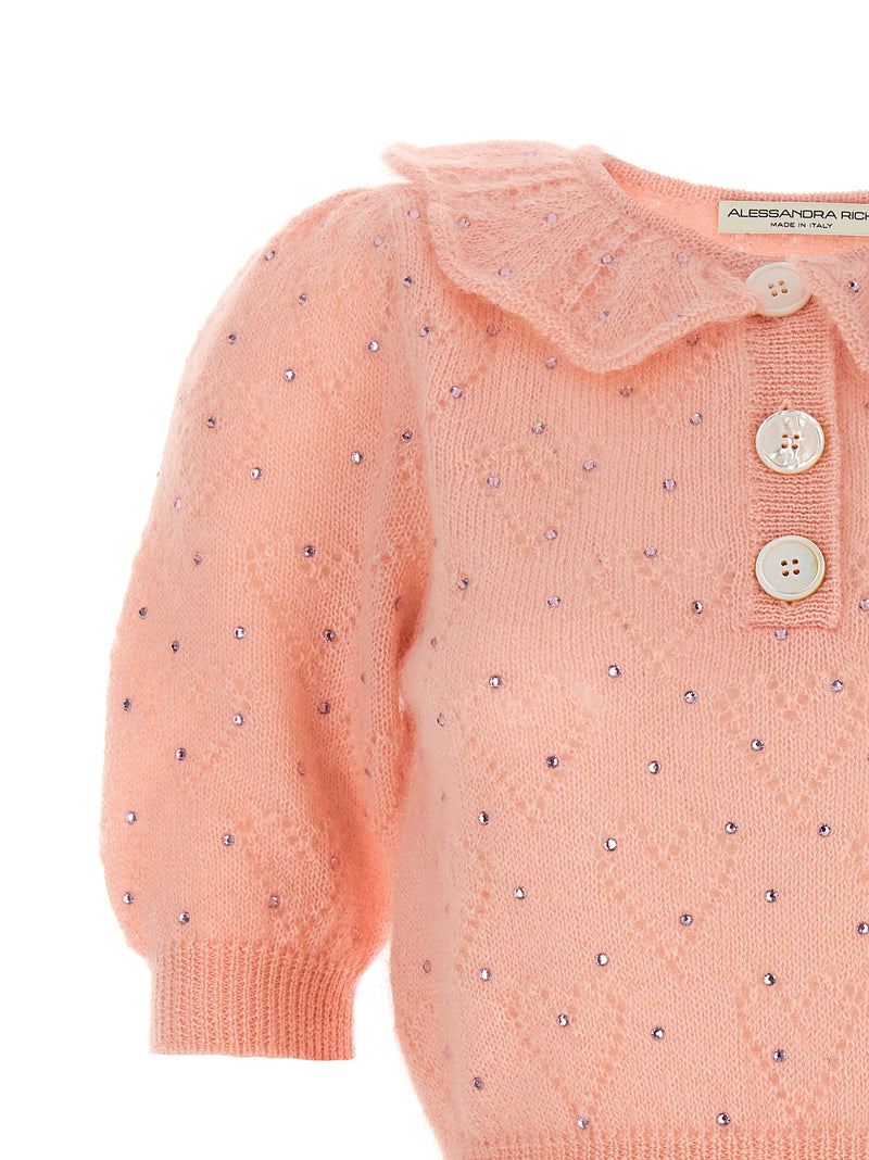 Alessandra Rich Alessandra Rich Rhinestone Sweater