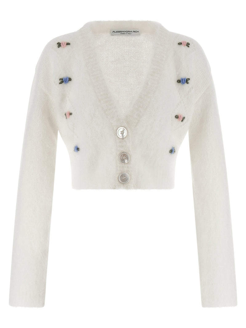 Alessandra Rich Alessandra Rich Carded Mohair Cardigan