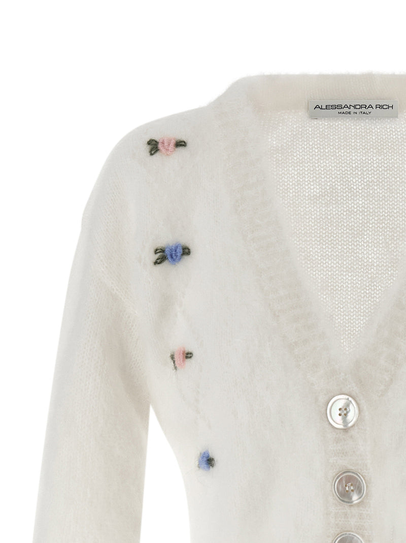 Alessandra Rich Alessandra Rich Carded Mohair Cardigan