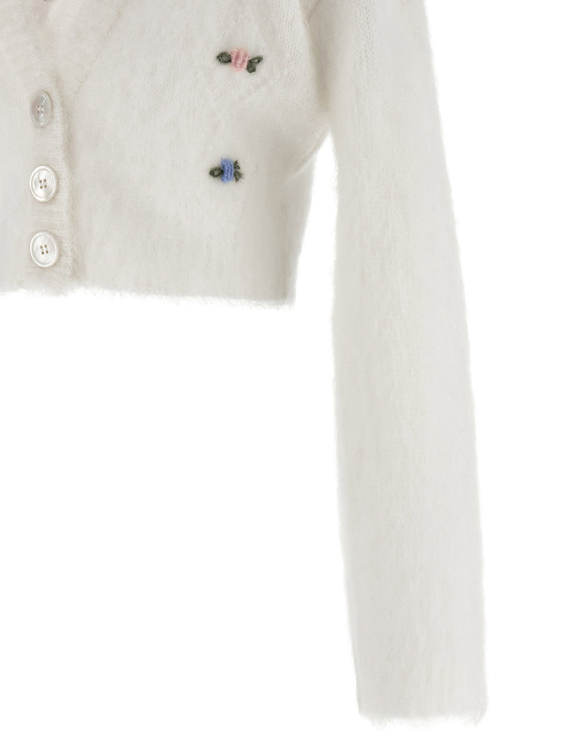 Alessandra Rich Alessandra Rich Carded Mohair Cardigan