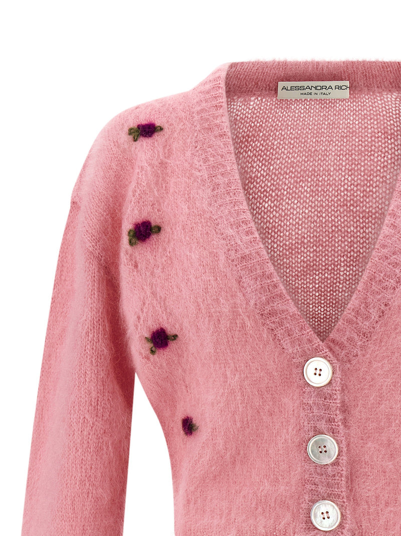 Alessandra Rich Alessandra Rich Carded Mohair Cardigan