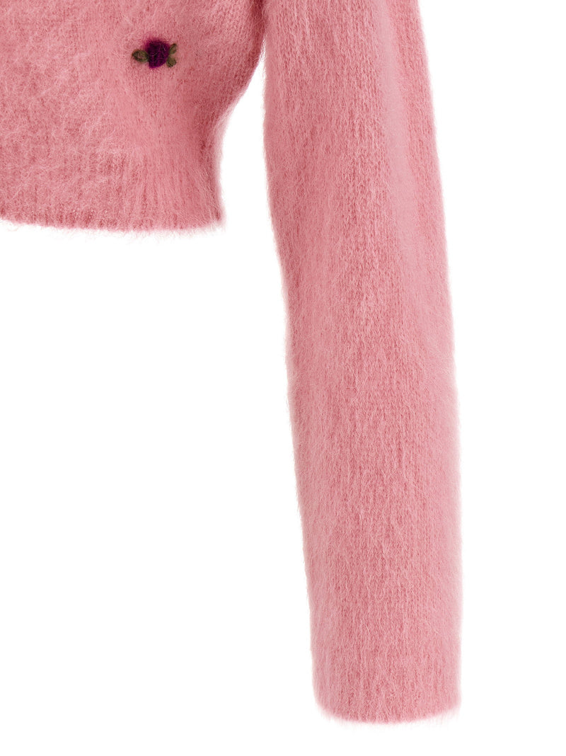 Alessandra Rich Alessandra Rich Carded Mohair Cardigan