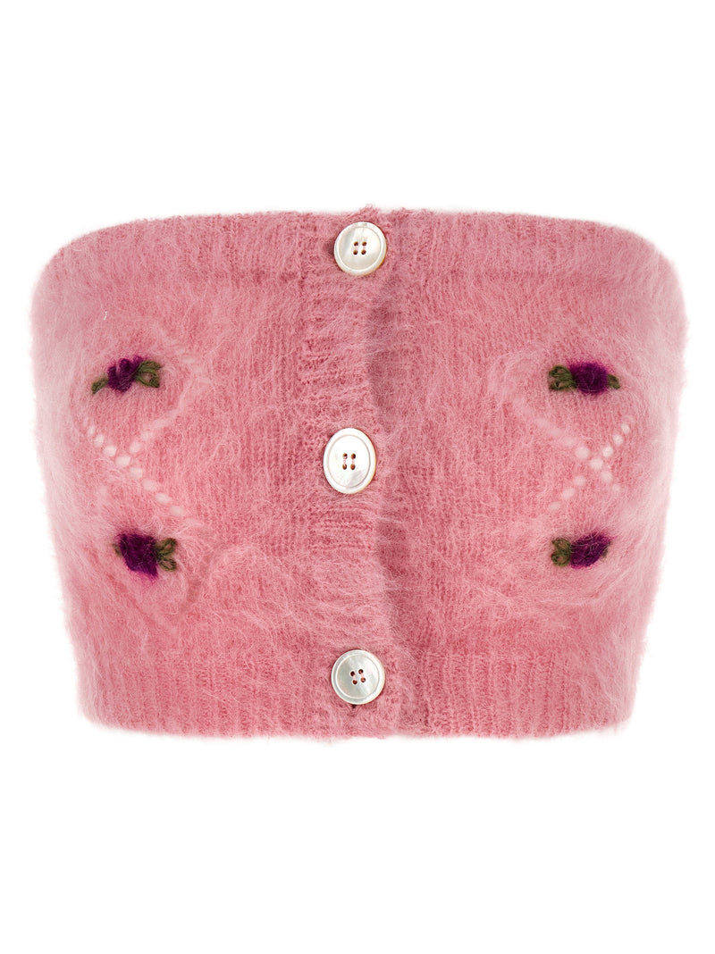 Alessandra Rich Alessandra Rich Carded Mohair Top