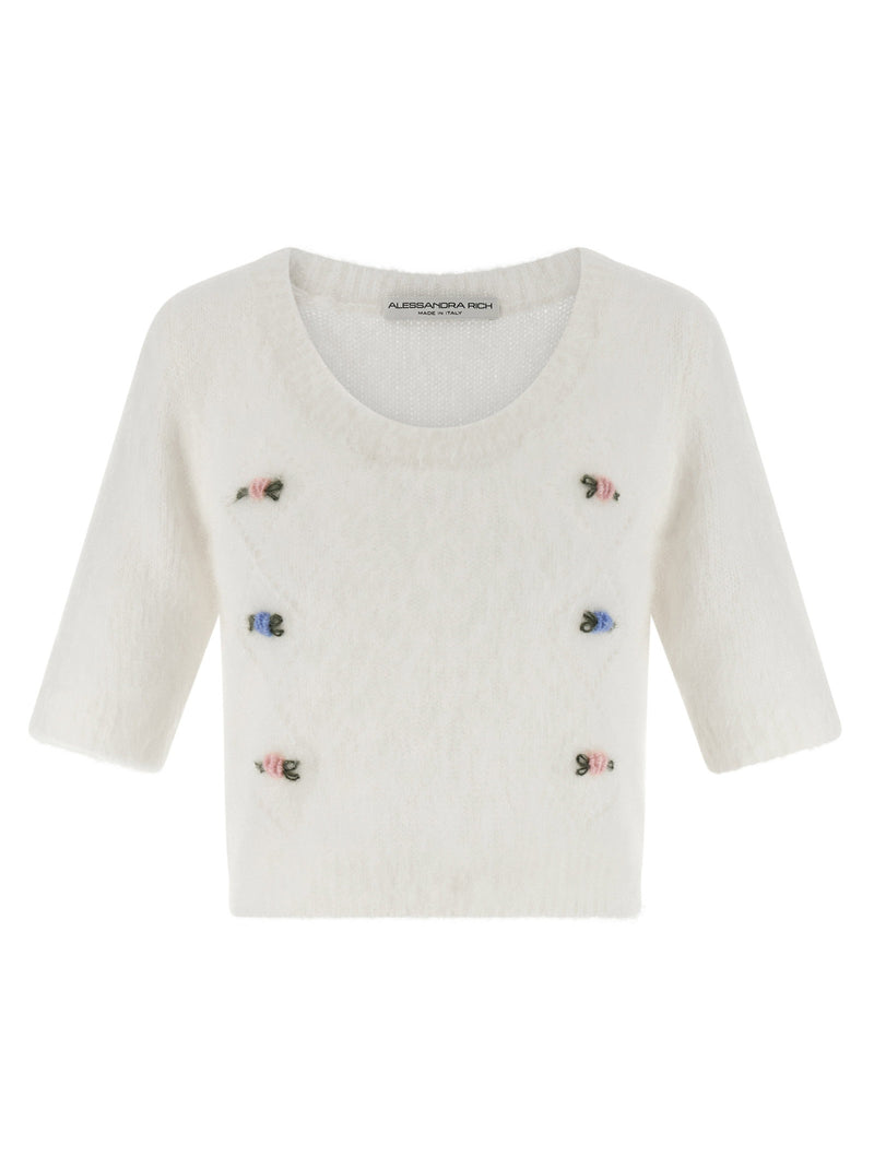 Alessandra Rich Alessandra Rich Carded Mohair Sweater