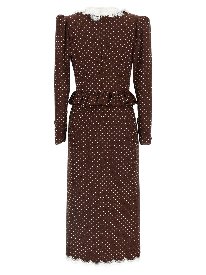 Alessandra Rich Alessandra Rich Polka Dot Midi Dress