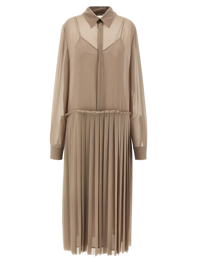 Ami Paris Ami Paris Pleated Midi Dress