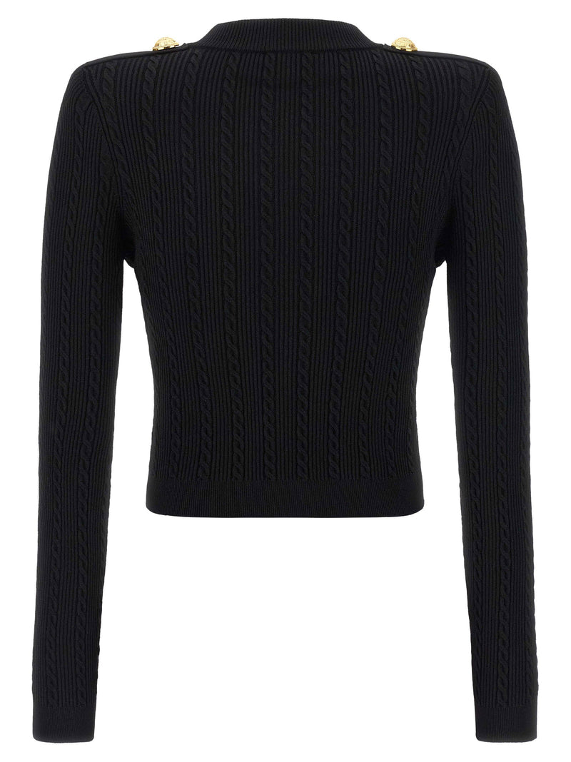Balmain Balmain Twisted Knit Cardigan