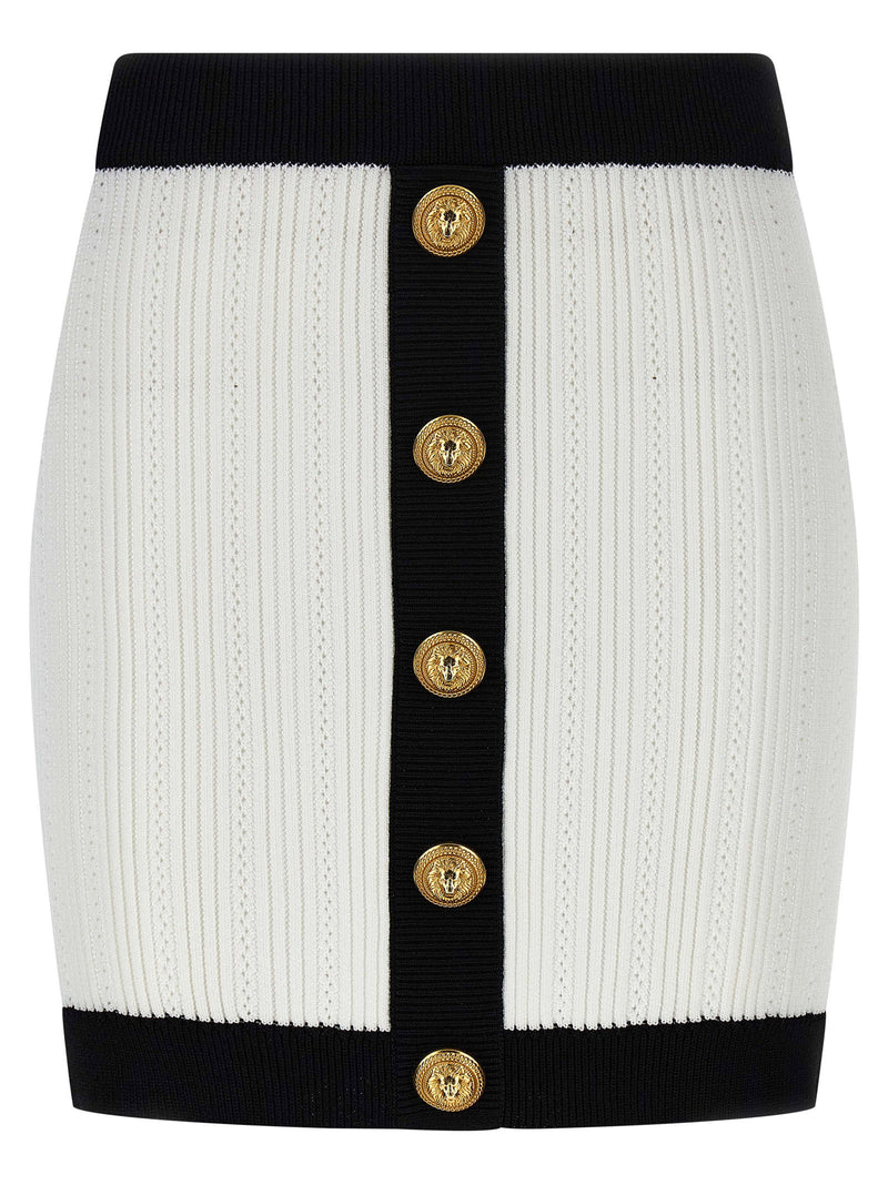 Balmain Balmain Two-tone Miniskirt
