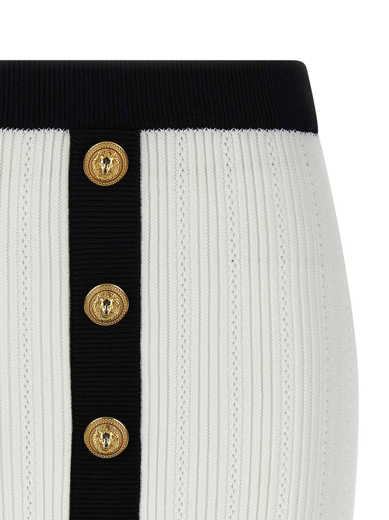 Balmain Balmain Two-tone Miniskirt