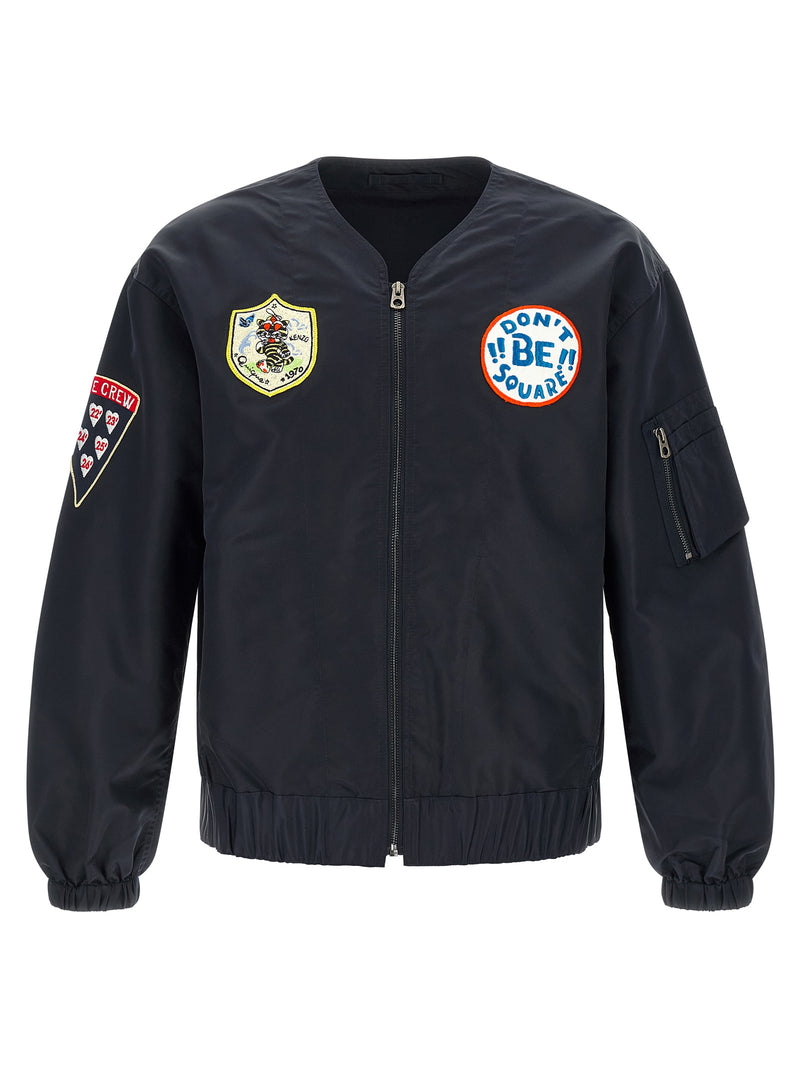 Kenzo Kenzo Badges Collarless Bomber Jacket