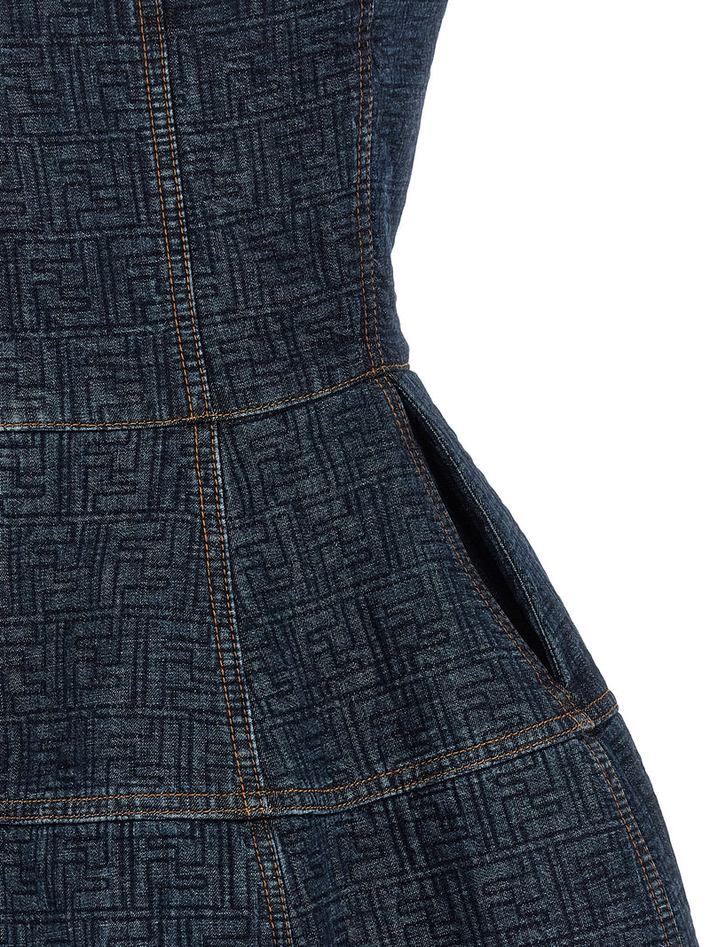 Fendi Fendi Ff Denim Dress