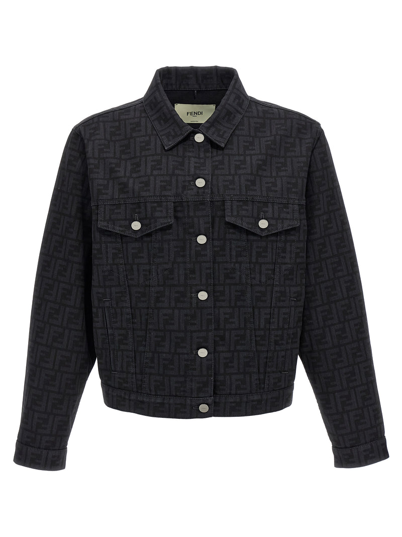 Fendi Ff Denim Jacket - Cotton Print | Urbalenti™ NYC