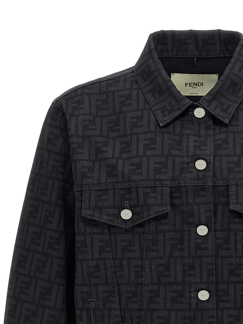 Fendi Ff Denim Jacket - Cotton Print | Urbalenti™ NYC