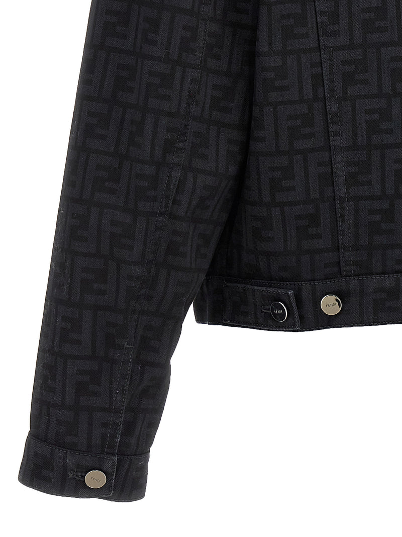 Fendi Ff Denim Jacket - Cotton Print | Urbalenti™ NYC