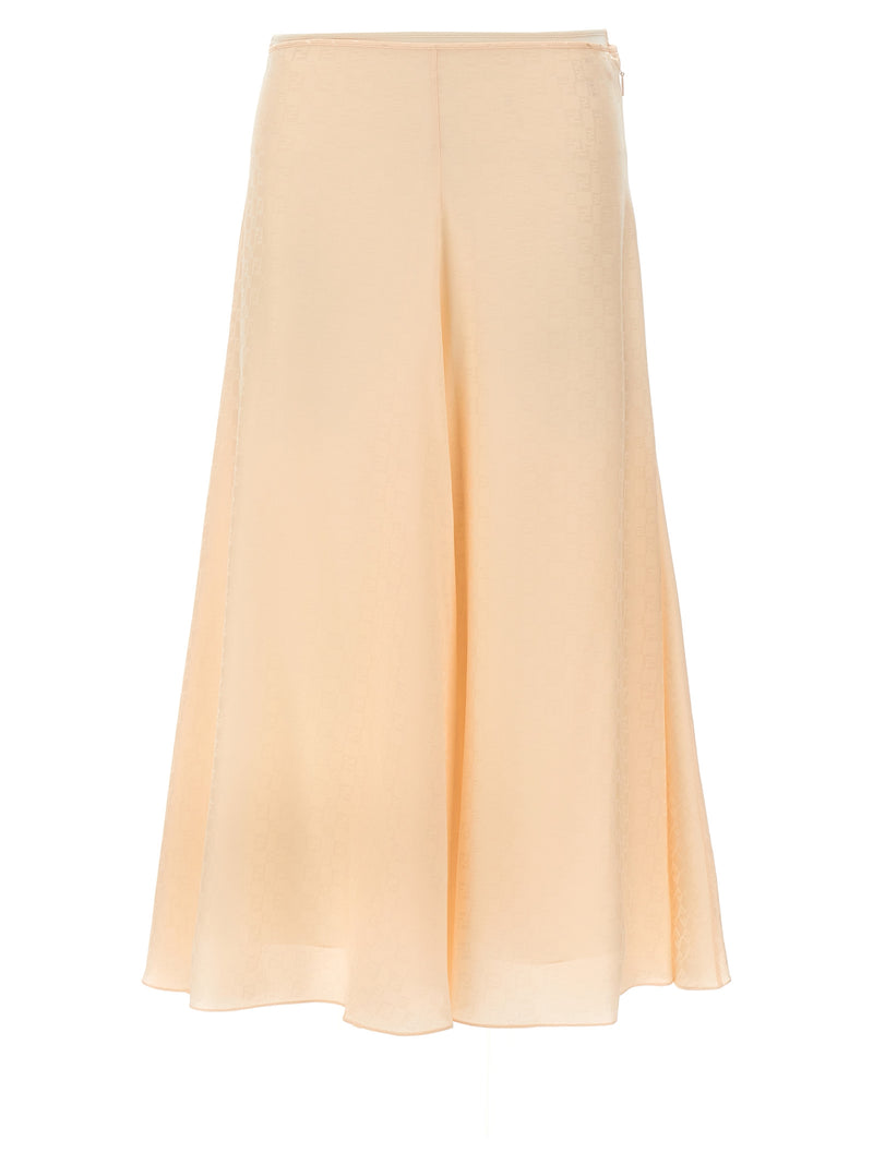 Fendi Fendi Ff Silk Skirt