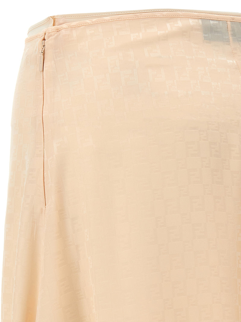 Fendi Fendi Ff Silk Skirt