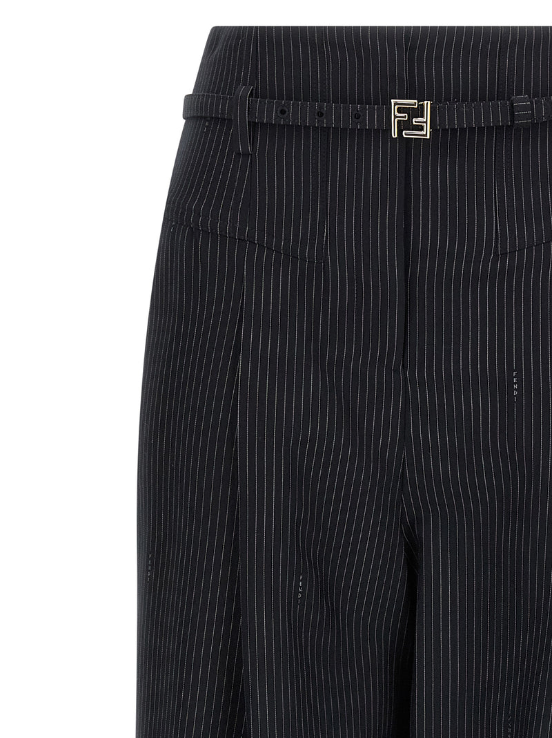 Fendi Pinstripe Wool Pants - Style 3AW7IF0QG3 | Urbalenti™ NYC