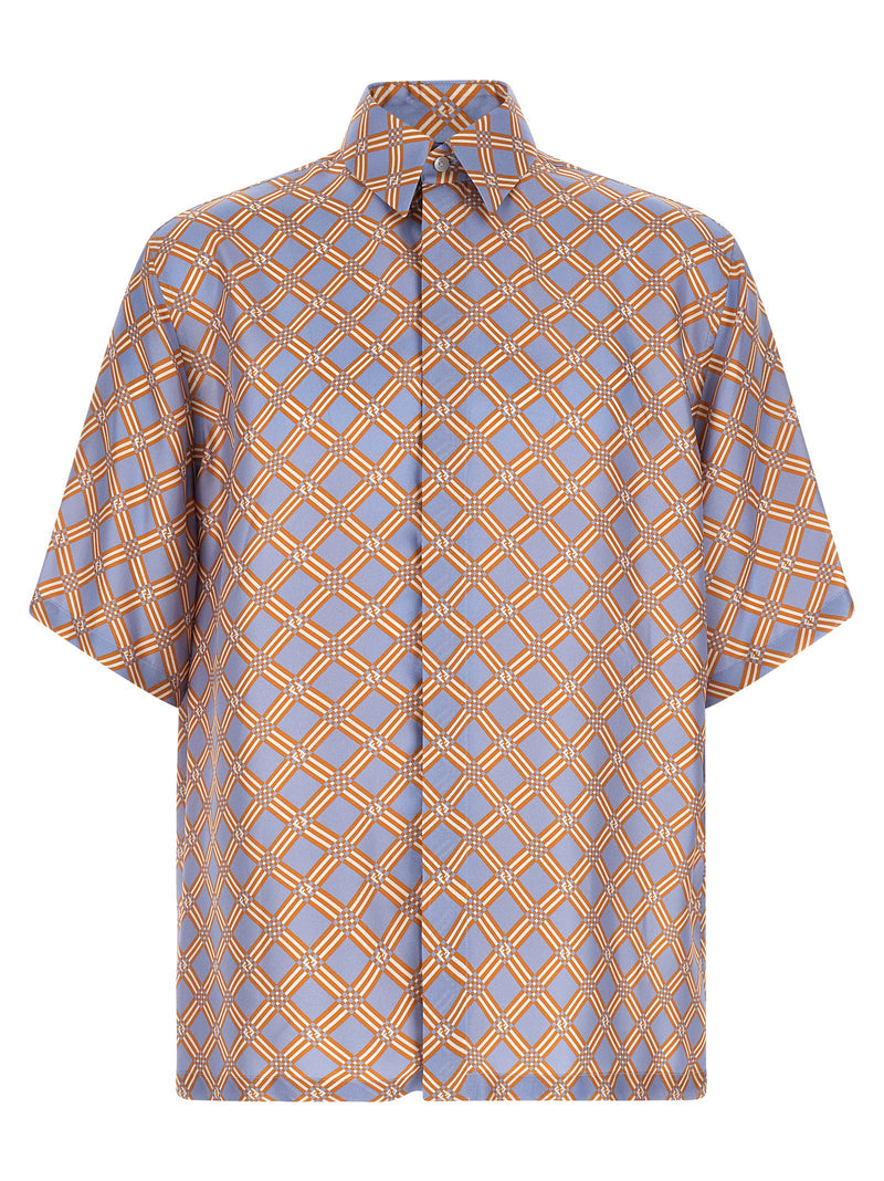 Fendi Fendi Net Print Silk Shirt