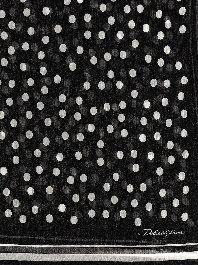 Dolce & Gabbana Dolce & Gabbana Polka Dot Chiffon Scarf