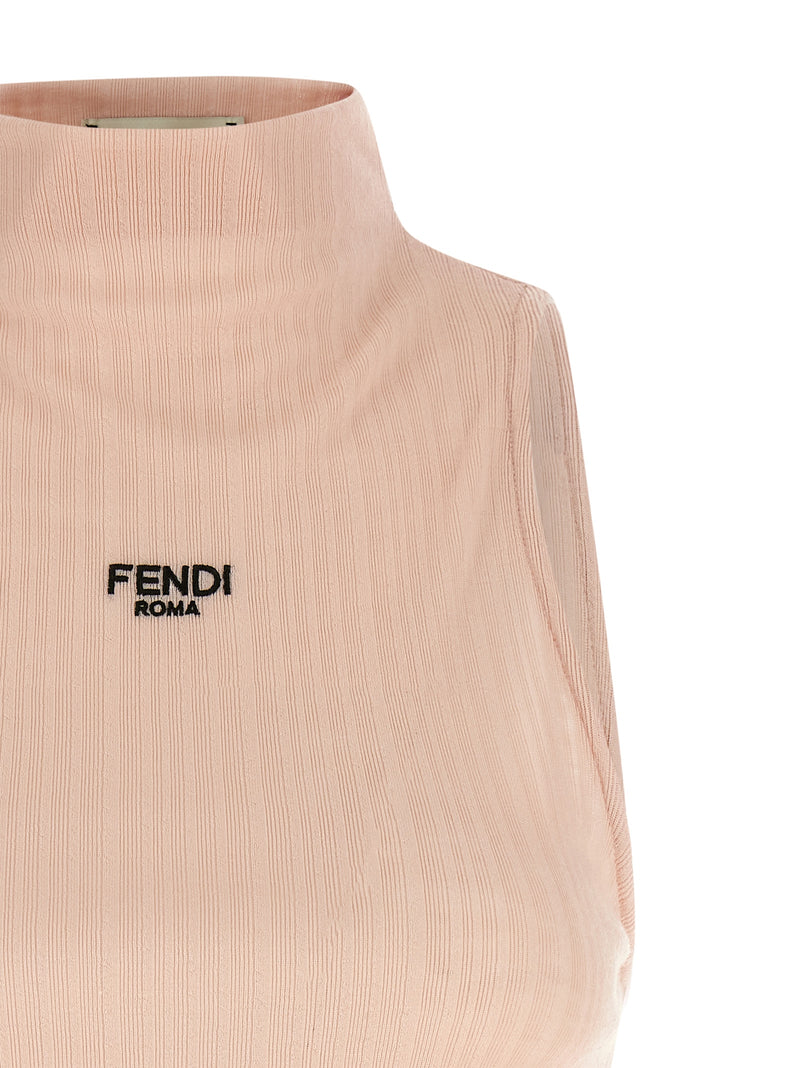 Fendi Ruffled Top - Cotton Logo Embroidery - Style EF1T6T | Urbalenti |... | Urbalenti™ NYC