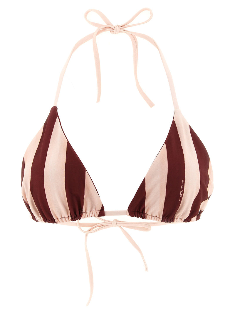 Fendi Fendi Pequin Reversible Bikini Top