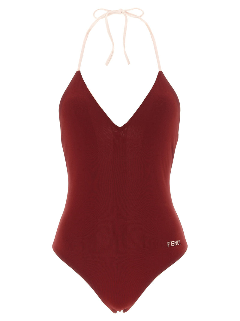 Fendi Fendi Pequin One-piece Swimsuit